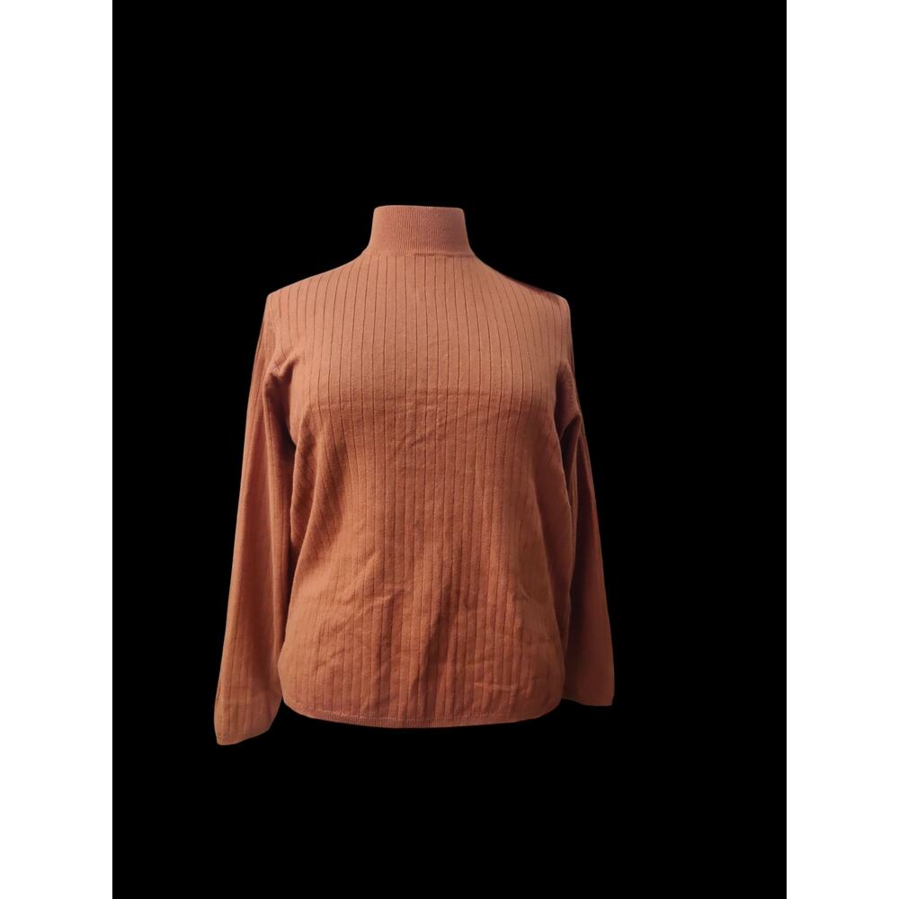 Dianes Essentials by Dianes Hillman Vintage Mock Neck Knit Sweater Plus Size 2X